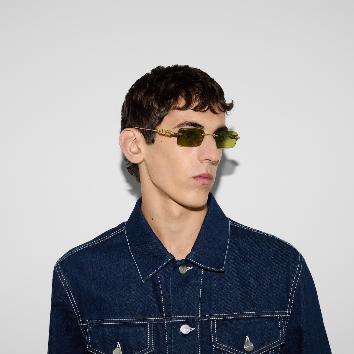 Rectangular frame sunglasses - Image 4